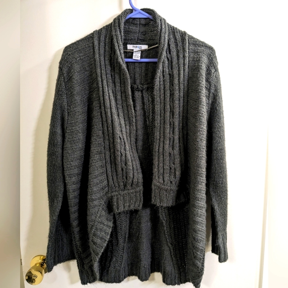 Style & Co. Dark gray cardigan size PL